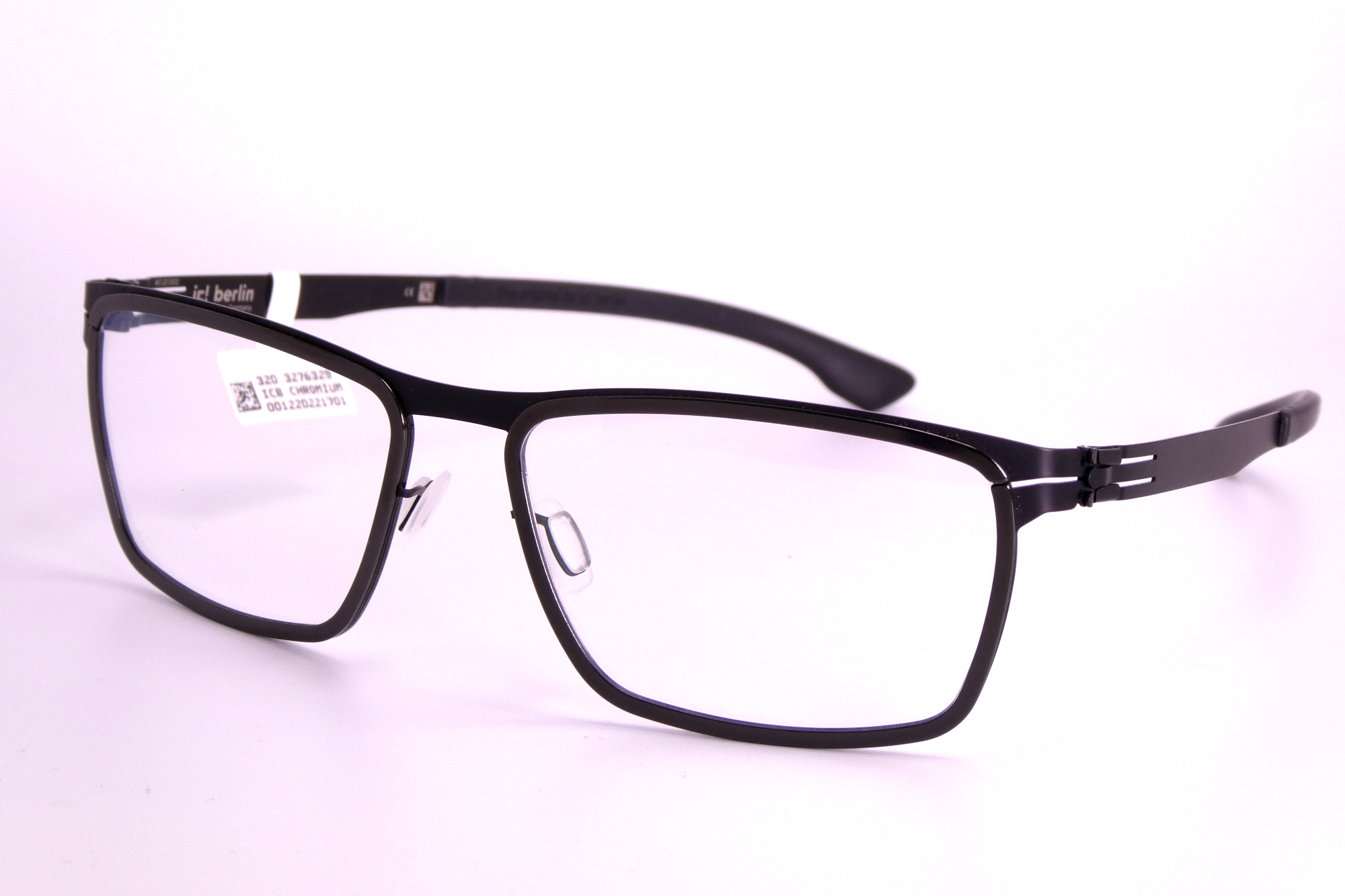 ic! berlin ICB Brille Herrenbrille Chromium Schwarz Teak Made in Germany