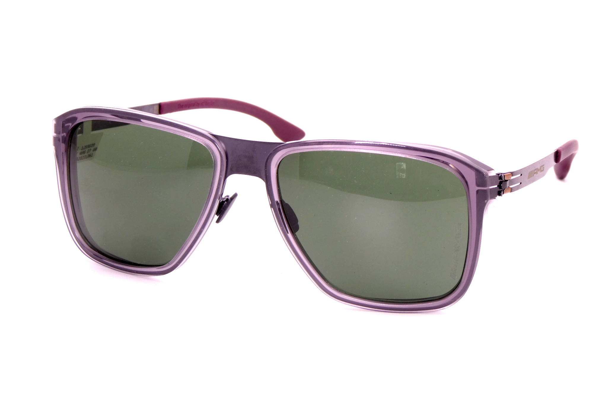 ic! berlin Kunststoff mit Metal Sonnenbrille in Grau Glanz Transparent AMG