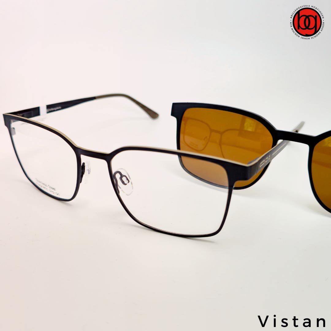 VISTAN Herrenbrille mit Magnetsonnenclip